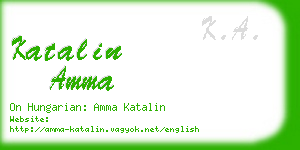 katalin amma business card